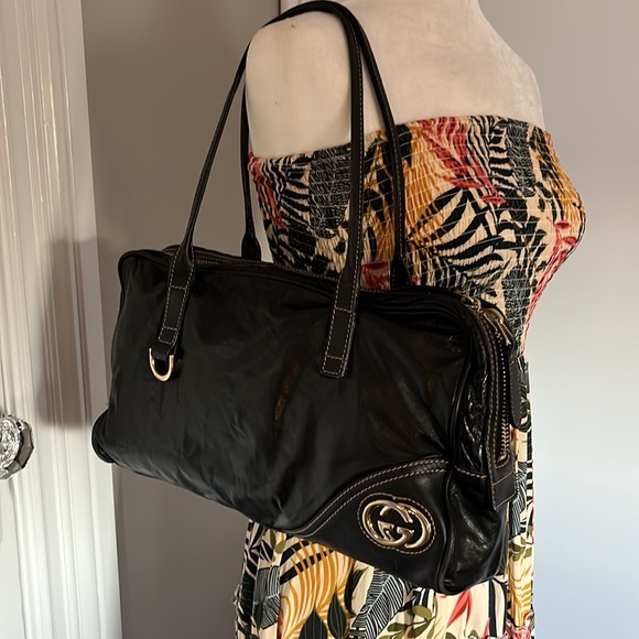 Gucci shoulder bag black leather - Picture 3 of 16